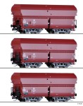 Zestaw 3 wagonów samowyładowczych OOt 47 "Braunkohlezug 3" TT-1:120 DR ep. III, Tillig 01790