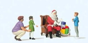 Św. Mikołaj i dzieci, Preiser 10763, figurki H0-1:87