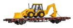 Wagon platforma DB H0 1:87 z koparką JCB 4CX, Kibri 26260, NA ZAMÓWIENIE
