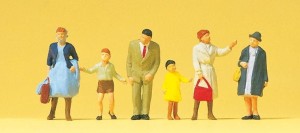 Przechodnie z dziećmi, Preiser 14069, figurki H0-1:87