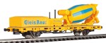 Wagon platforma H0-1:87 z obrotową betonomieszarką i dekoderem DCC, Viessmann 2624, NA ZAMÓWIENIE