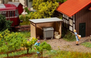 Wiata na pojemniki śmieciowe H0-1:87, Faller 180300, laser cut, NA ZAMÓWIENIE