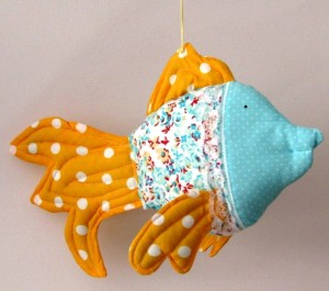 Ryba ozdoba tekstylna handmade