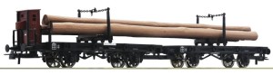 Wagony platformy do transportu drewna H0-1:87 KPEV ep. I, Roco 76405