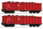 Zestaw 2 wagonów odkrytych Eanos-x 055 H0-1:87 DB AG ep. VI, Roco 76726