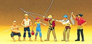 Wędkarze H0-1:87, Preiser 10077