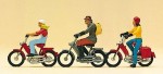 Motorowerzyści H0-1:87, Preiser 10125