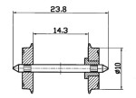 Zestaw kół DC 10 mm H0-1:87 2 szt., Roco 40180, NA ZAMÓWIENIE