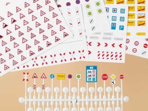 Znaki drogowe H0 (TT), Auhagen 42601, 1970-1991 rr., NA ZAMÓWIENIE