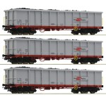 3 wagony towarowe Eanos z ładunkiem H0-1:87 ÖBB/Rail Cargo Austria ep. VI, Roco 76082