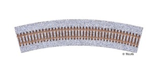 Podkład pod tor łukowy R31-R32 TT-1:120 szary, Tillig 86355, NA ZAMÓWIENIE