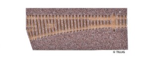 Podkład do rozjazdu EW2 lewy TT-1:120 brąz, Tillig 86332, NA ZAMÓWIENIE