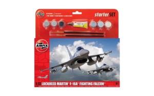 Lockheed Martin F-16A Fighting Falcon 1:72 + klej, farby i pędzle, Airfix 55312