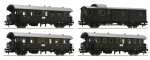 Zestaw 4 wagonów osobowych "Donnerbüchse" H0-1:87 DRG ep. II, Roco 74102